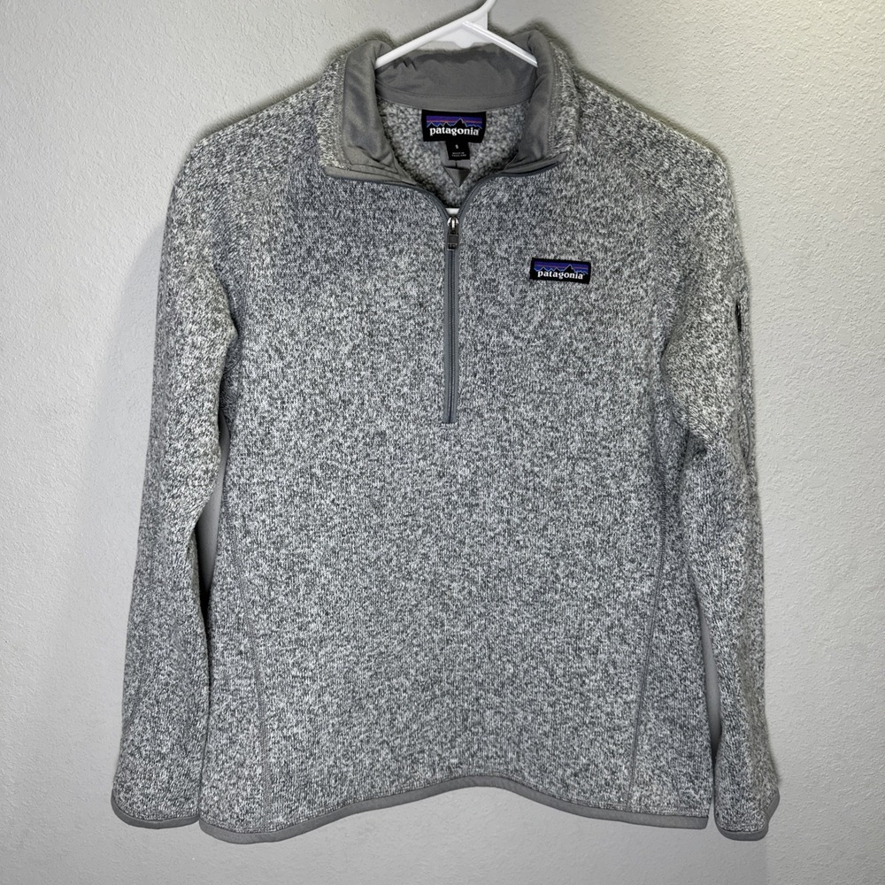 Patagonia Women's Better Sweater 1/4 Zip Fleece Gray Heather size Small